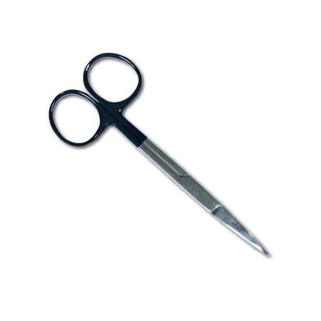 Emi Colormed Iris Scissor, Straight 4.5" Black 709